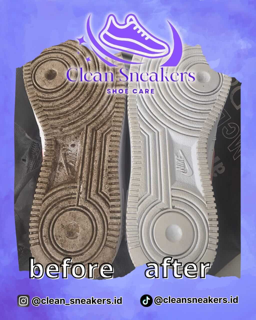 Hasil cuci sepatu before after 2 - Cuci Sepatu Surabaya Clean Sneakers.id